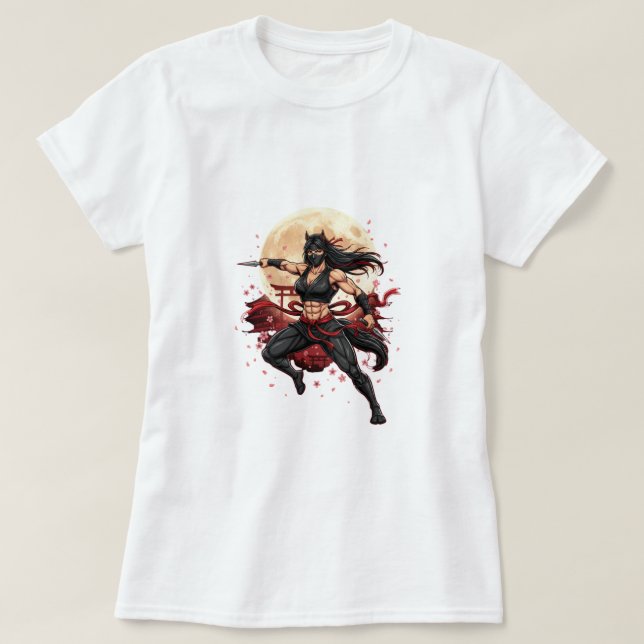 T-shirt Kunoichi Horse Ninja – Japanese Warrior Art 2026 Y (Design devant)