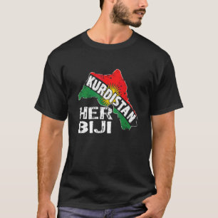 T-shirt Kurdes Kurdistan Newroz Kurdi Drapeau Her Biji Kur