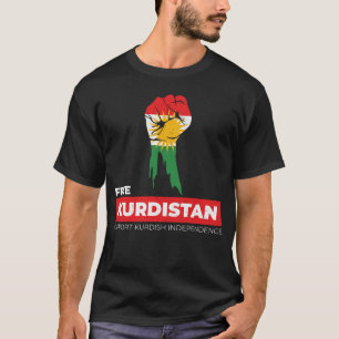 T-shirt Kurdistan libre, soutien à l'indépendance des Kurd
