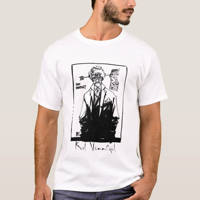 T-shirt Kurt Vonnegut noir et blanc (Devant)