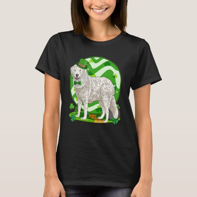 T-shirt Kuvasz Dog St Patrick's Day Leprechaun (Devant)