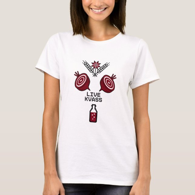 T-shirt Kvas de betterave vivant – Fermentation folkloriqu (Devant)