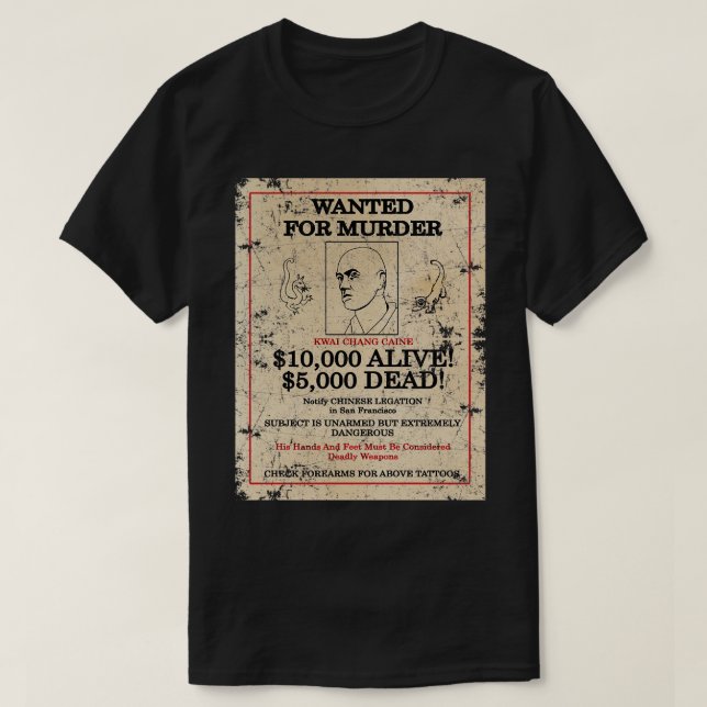 T-shirt Kwai Chang Caine Recherché (Design devant)