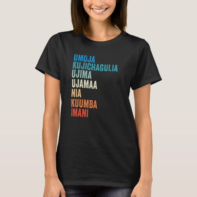 T-shirt Kwanzaa Sept Principes 1 (Devant)