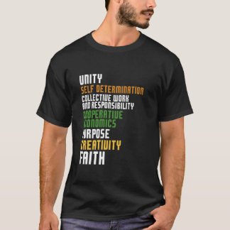 T-shirt Kwanzaa Sept Principes Unité Autodétermination