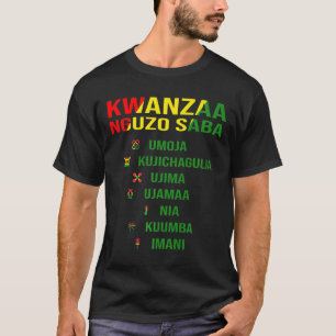 T-shirt Kwanzaa - Swahili Pour Les Sept Principes
