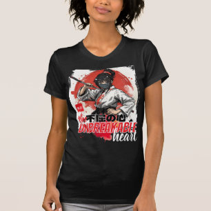 T-shirt Kyokushin Cœur Incassable Guerrière Anim Encre Art