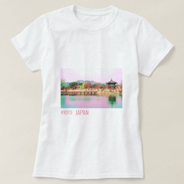 T-shirt Kyoto Japon paysage shire voyage (Design devant)
