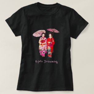 T-shirt Kyoto slogan de rêve japonais mignon Geisha kimon