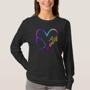 T-shirt L D Nurse Watercol Parties scintillant Amour Coeur