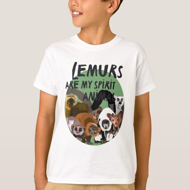 T-shirt L est pour Lemur (Devant)