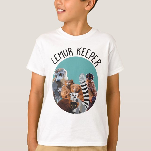 T-shirt L est pour Lemur Keeper (Devant)