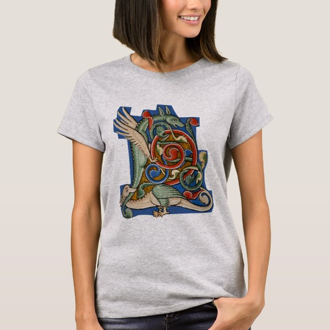 T-shirt L initial éclairé (Devant)