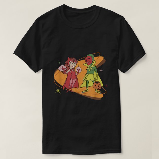 T-shirt l WandaVision Scarlet Witch Vision Rétro 50 s  (Design devant)