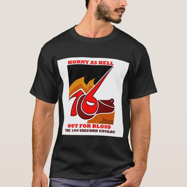 T-shirt La 16ème cavalerie de licorne (Devant)