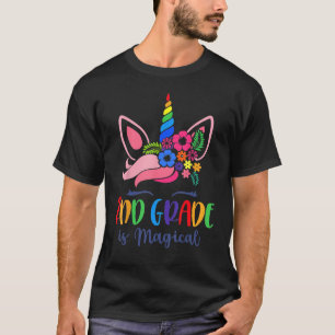 T-shirt La 2ème Année Est Magique Unicorne Retour À L'Écol