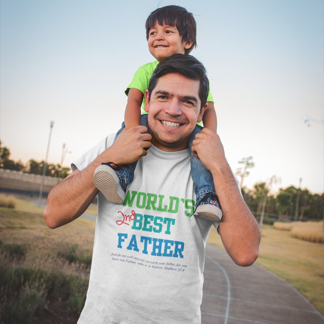 T-shirt La 2ème Bible du Meilleur Père Verse du monde (Créateur téléchargé)
