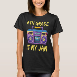 T-shirt La 6e année est mon école de jam rétro 80 Boombox