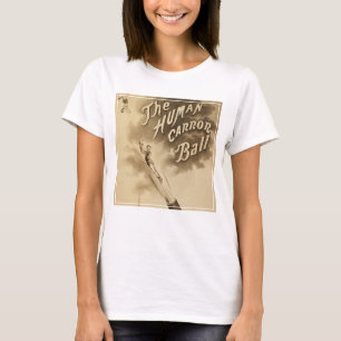 T-shirt La balle à canon humain, Poster du cirque Vintage