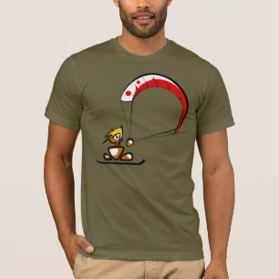 T-shirt La bande dessinée fraîche de type de kitesurf