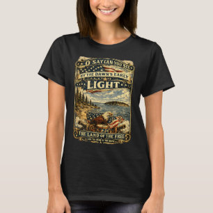 T-shirt La Bannière étoilée Patriotique États-Unis 4 juill