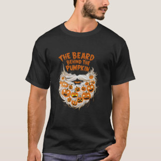 T-shirt La Barbe Derrière La Citrouille Halloween Funny Pr