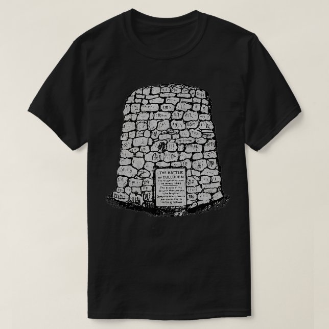 T-shirt La bataille de Culloden Cairn (Design devant)