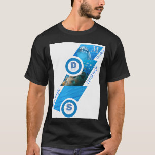 T-shirt La beauté de la mer avec des dauphins et un récif 