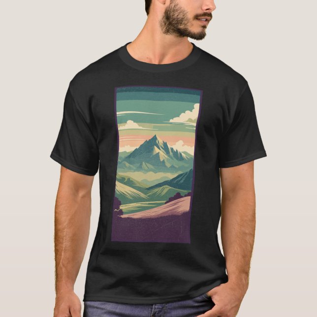 T-shirt La beauté d'une montagne (Devant)