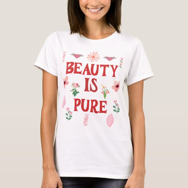 T-shirt La beauté est pure (Devant)