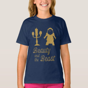 T-shirt La Beauté Et La Bête  Lumière et Cogsworth