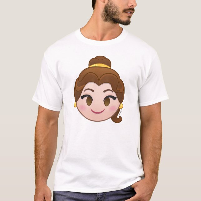 T-shirt La beauté et l'Emoji des bêtes| Belle (Devant)