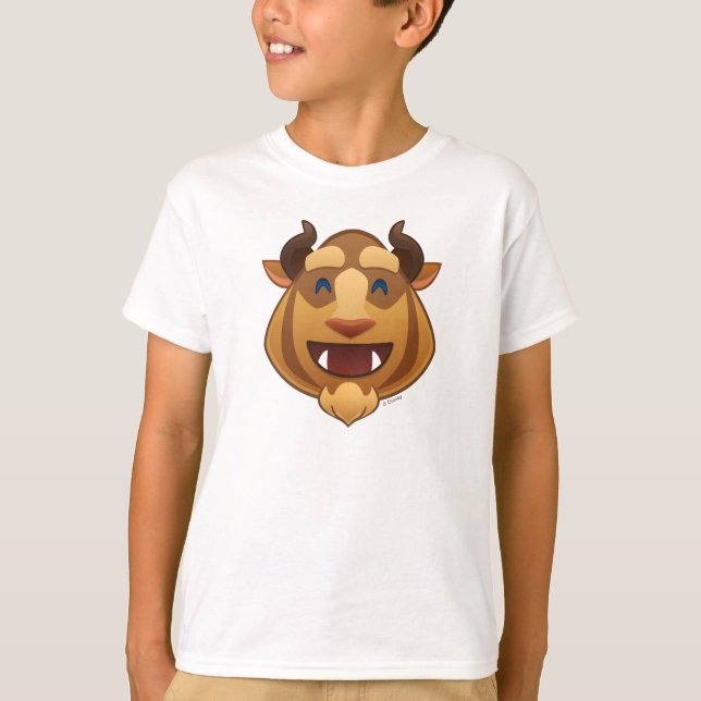 T-shirt La beauté et l'Emoji des bêtes| Bête (Devant)