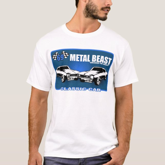 T-shirt La bête en métal "lâchent la bête " (Devant)