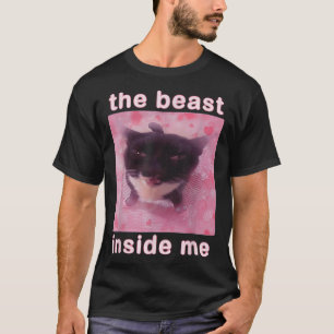 T-shirt La bête en moi drôle Mème de chat Sarcastique Inap
