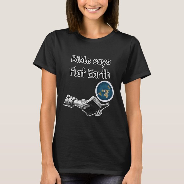 T-shirt La Bible Dit Terre Plate Terre Plate Terre (Devant)