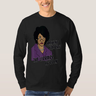 T-shirt La Bibliothèque Maxine Noir Et Blanc Est Ouverte L