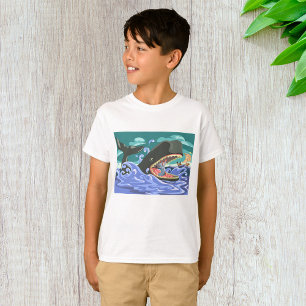 T-shirt La Biblique Jonah et la Scène de l'Océan Baleine