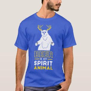 T-shirt La bière est mon animal d'esprit