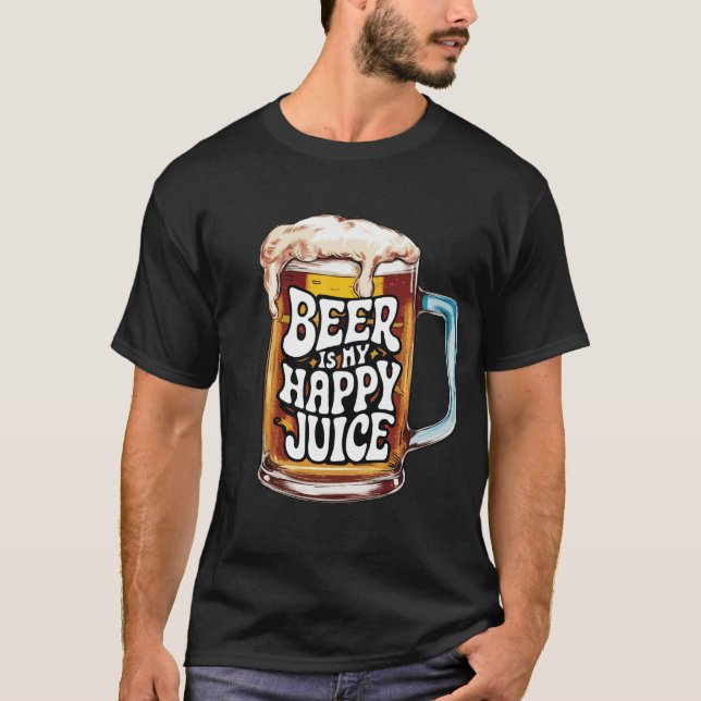 T-shirt La Bière Est Mon Jus Heureux (Devant)