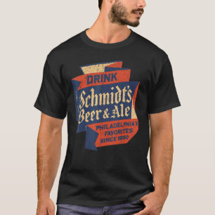T-shirt La bière et l'alle rétro de vintage Schmidt