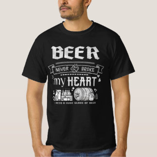 T-shirt La bière n'a jamais brisé mon coeur