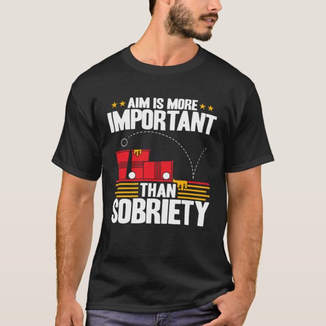 T-shirt La Bière Pong Aim Est Plus Important La Bière Pong (Devant)