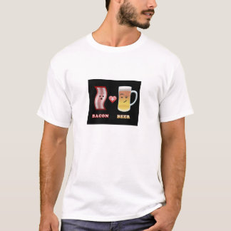 T-shirt La bière vérifie le lard (le bkgd noir)