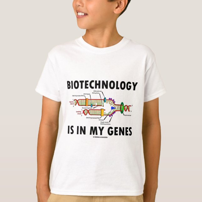 T-shirt La biotechnologie est dans mes gènes (la (Devant)