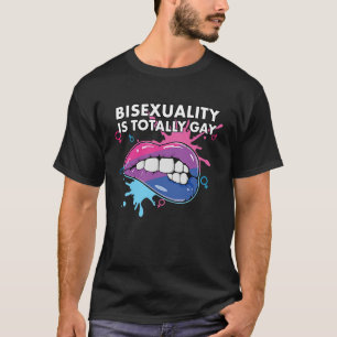 T-shirt La bisexualité est totalement gay Bisexuel Rainbow