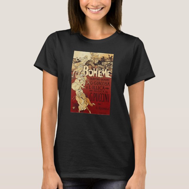T-shirt La Bohème - affiche vintage 1896 (Devant)