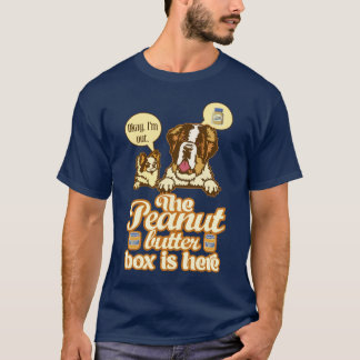 T-shirt La boîte à beurre d'arachide drôle St. Bernard Duo