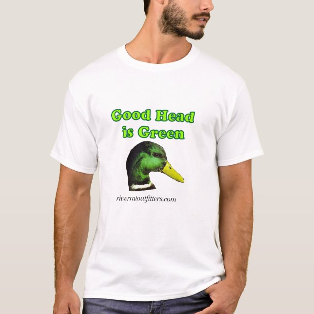 T-shirt la bonne tête est verte (Devant)
