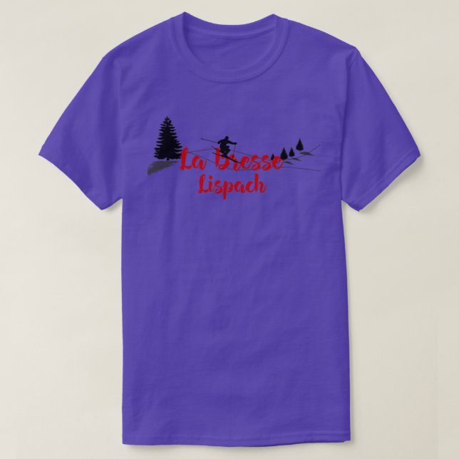T-shirt La Bresse Lispach Ski Long (Design devant)